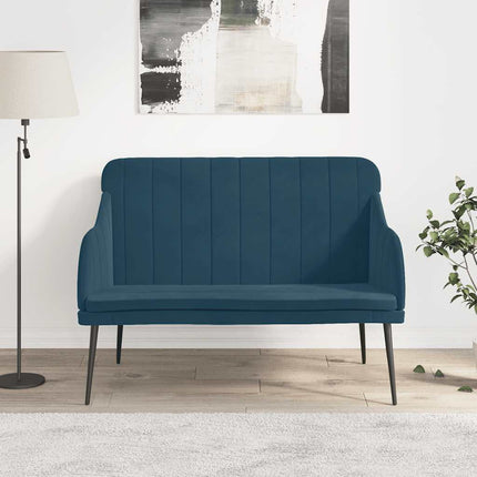 Bänk blå 110x76x80 cm sammet