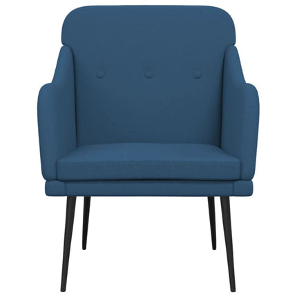 Fåtölj blå 63x76x80 cm tyg