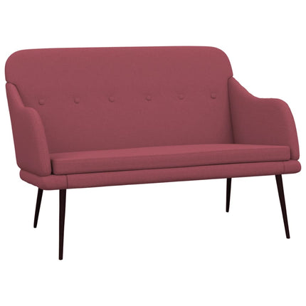 Bänk vinröd 110x76x80 cm tyg