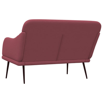 Bänk vinröd 110x76x80 cm tyg