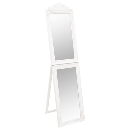 Fristående spegel vit 45x180 cm