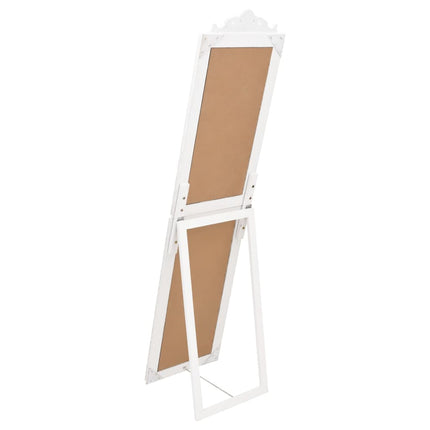 Fristående spegel vit 45x180 cm
