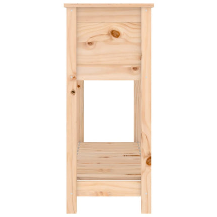 Odlingslåda med hylla 111,5x34,5x81 cm massiv furu