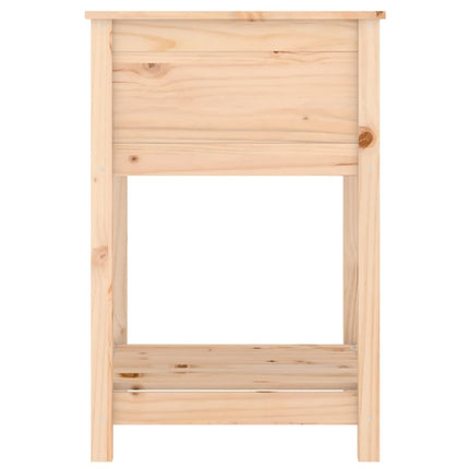 Odlingslåda med hylla 54x54x81 cm massiv furu