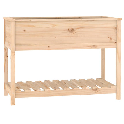 Odlingslåda med hylla 111,5x54x81 cm massiv furu
