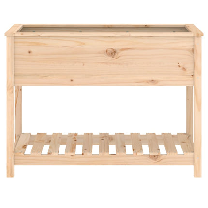 Odlingslåda med hylla 111,5x54x81 cm massiv furu