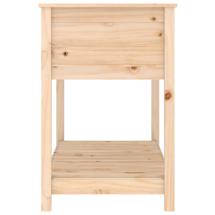 Odlingslåda med hylla 111,5x54x81 cm massiv furu