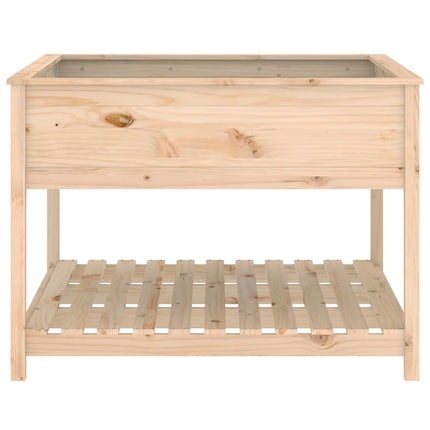 Odlingslåda med hylla 111,5x111,5x81 cm massiv furu
