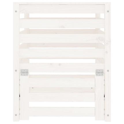 Kompostlåda vit 63,5x63,5x77,5 cm massiv furu