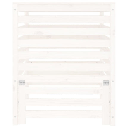 Kompostlåda vit 82,5x82,5x99,5 cm massiv furu