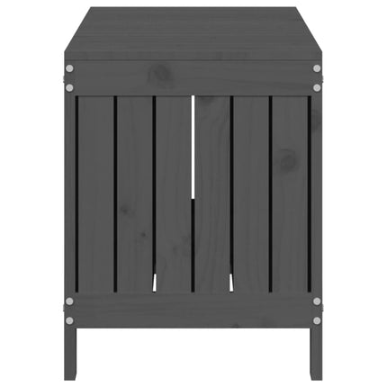Dynbox svart 108x42,5x54 cm massiv furu