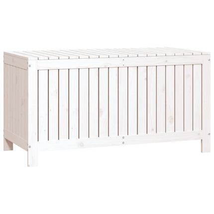 Förvaringslåda vit 121x55x64 cm massiv furu