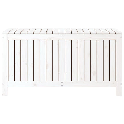 Förvaringslåda vit 121x55x64 cm massiv furu