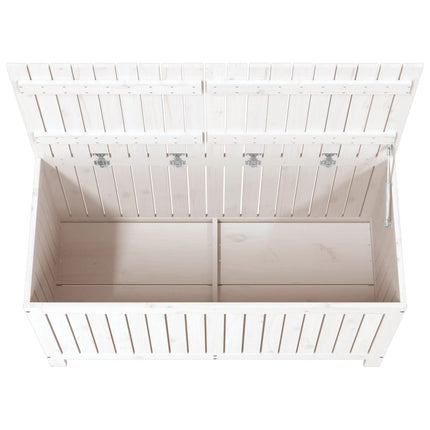 Förvaringslåda vit 121x55x64 cm massiv furu