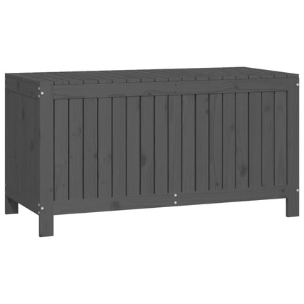 Förvaringslåda grå 121x55x64 cm massiv furu