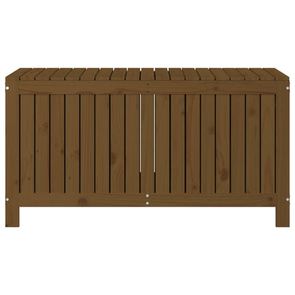 Förvaringslåda honungsbrun 121x55x64 cm massiv furu
