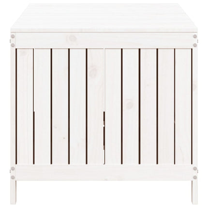 Dynbox vit 147x68x64 cm massiv furu
