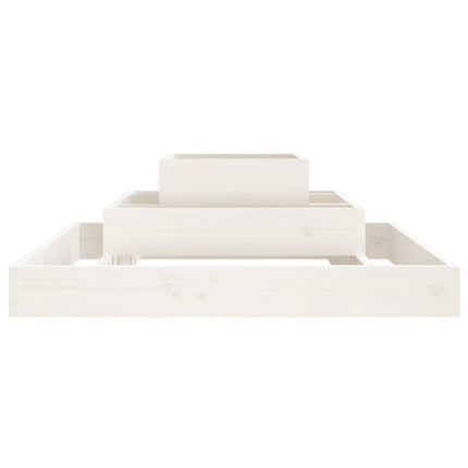 Odlingslåda vit 80x80x27 cm massiv furu