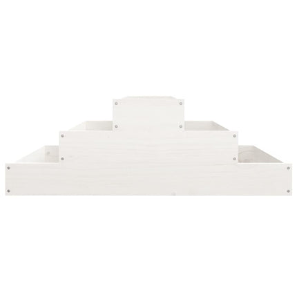 Odlingslåda vit 80x80x27 cm massiv furu
