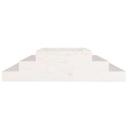 Odlingslåda vit 110x110x27 cm massiv furu