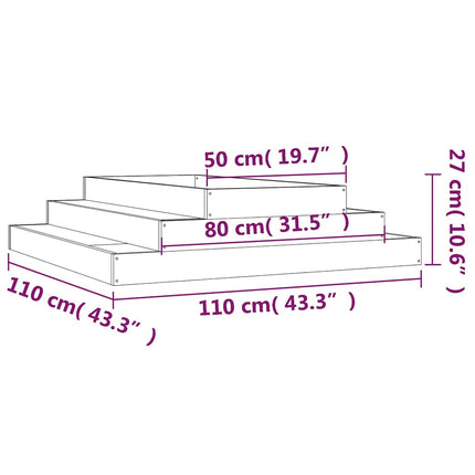 Skrivbord honungsbrun 110x110x27 cm massiv furu