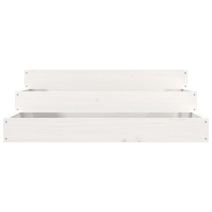 Odlingslåda vit 110x110x27 cm massiv furu