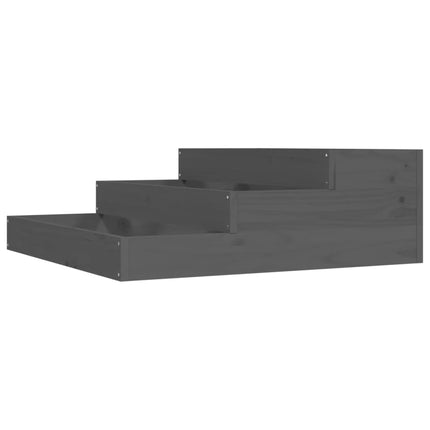 Odlingslåda grå 78x78x27 cm massiv furu