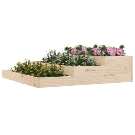 Odlingslåda 107x107x27 cm massiv furu