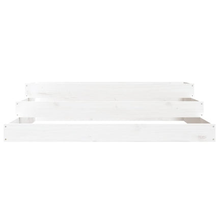 Odlingslåda vit 110x110x27 cm massiv furu