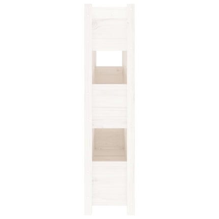 Odlingslåda vit 112x25x104,5 cm massiv furu