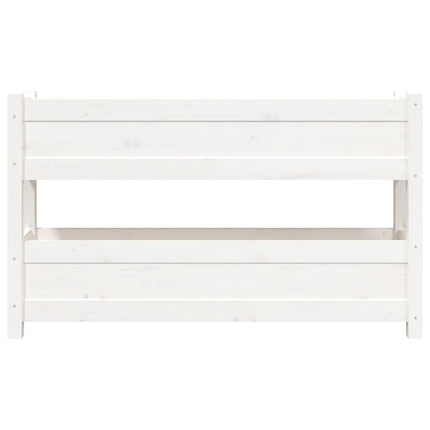 Odlingslåda vit 112x25x66 cm massiv furu