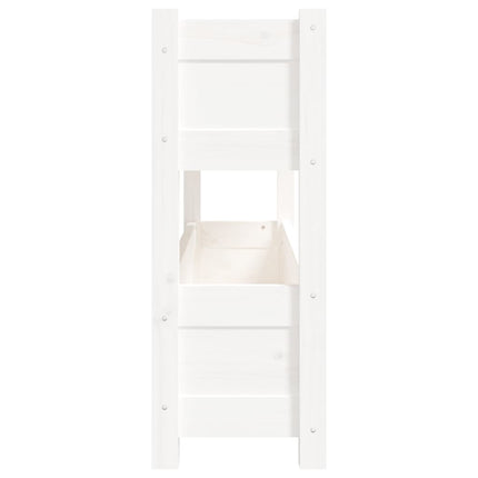 Odlingslåda vit 112x25x66 cm massiv furu