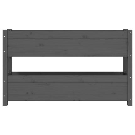 Odlingslåda grå 112x25x66 cm massiv furu