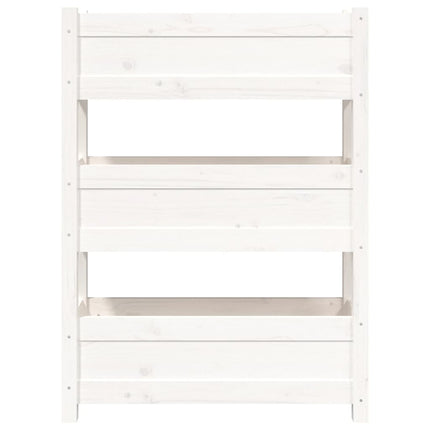 Odlingslåda vit 77x25x104,5 cm massiv furu