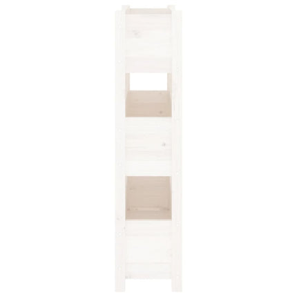 Odlingslåda vit 77x25x104,5 cm massiv furu