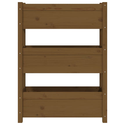 Odlingslåda honungsbrun 77x25x104,5 cm massiv furu