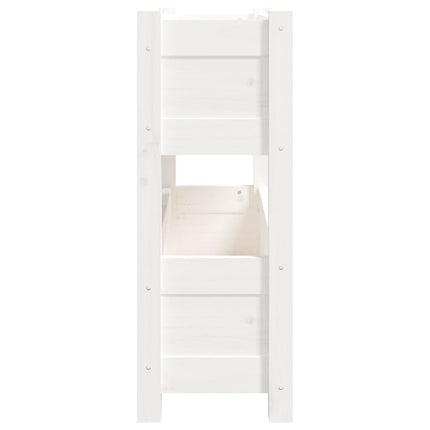 Odlingslåda vit 77x25x66 cm massiv furu