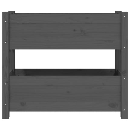 Odlingslåda grå 77x25x66 cm massiv furu