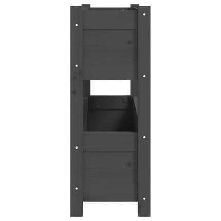 Odlingslåda grå 77x25x66 cm massiv furu