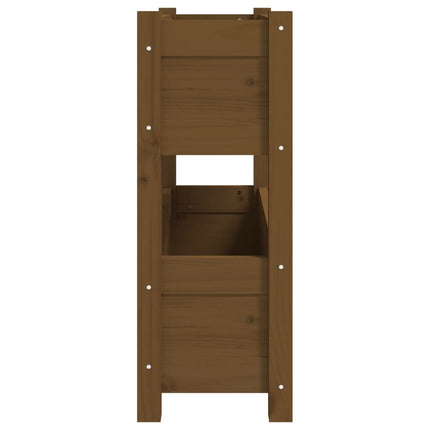 Odlingslåda honungsbrun 77x25x66 cm massiv furu