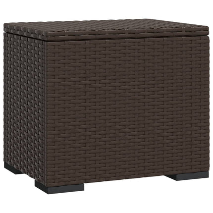 Fotpall med kudde brun 40x30x40 cm konstrotting