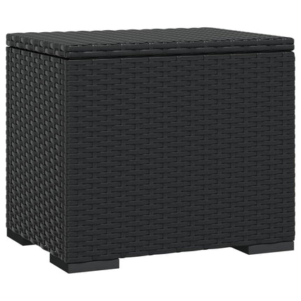 Fotpall med kudde 2 st svart 40x30x40 cm konstrotting