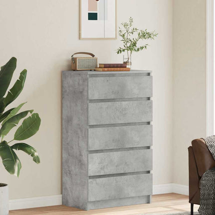 Byrå betonggrå 60x36x103 cm konstruerat trä
