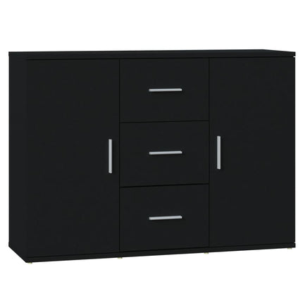 Skänk svart 91x29,5x65 cm konstruerat trä