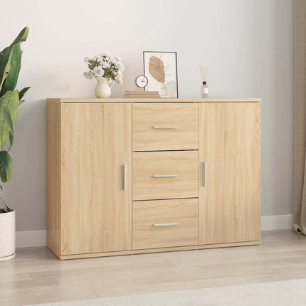 Skänk sonoma-ek 91x29,5x65 cm konstruerat trä
