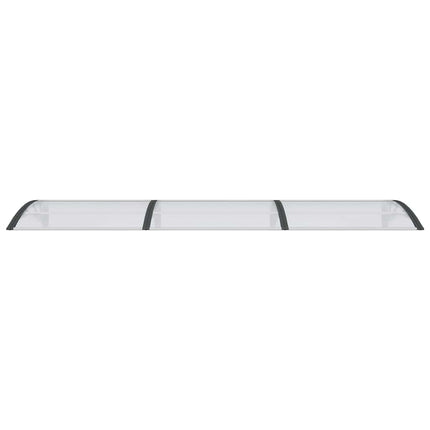 Entrétak svart och transparent 300x75 cm polykarbonat