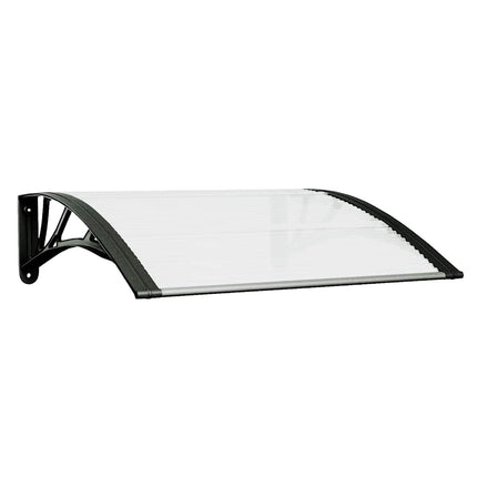 Entrétak svart och transparent 80x75 cm polykarbonat