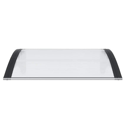Entrétak svart och transparent 80x75 cm polykarbonat