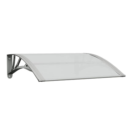 Dörrtak grå och transparent 80x75 cm polykarbonat