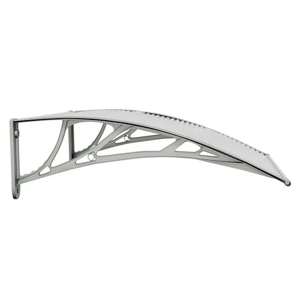 Dörrtak grå och transparent 80x75 cm polykarbonat